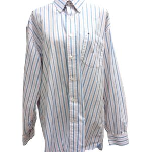 Tommy Hilfiger oversized pastel striped button down shirt size L